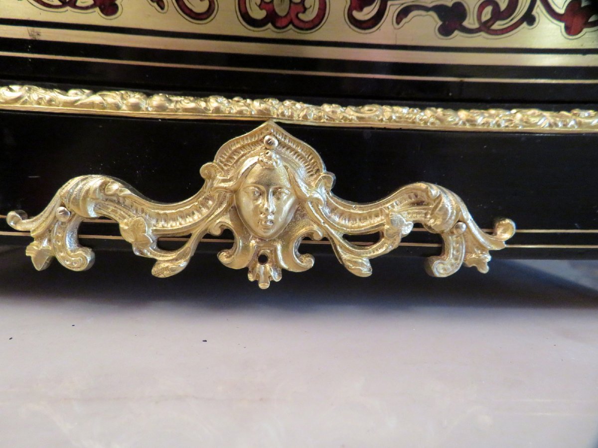 Cave à liqueur marqueterie Boulle et  Bronze époque Napoléon III compléte-photo-3