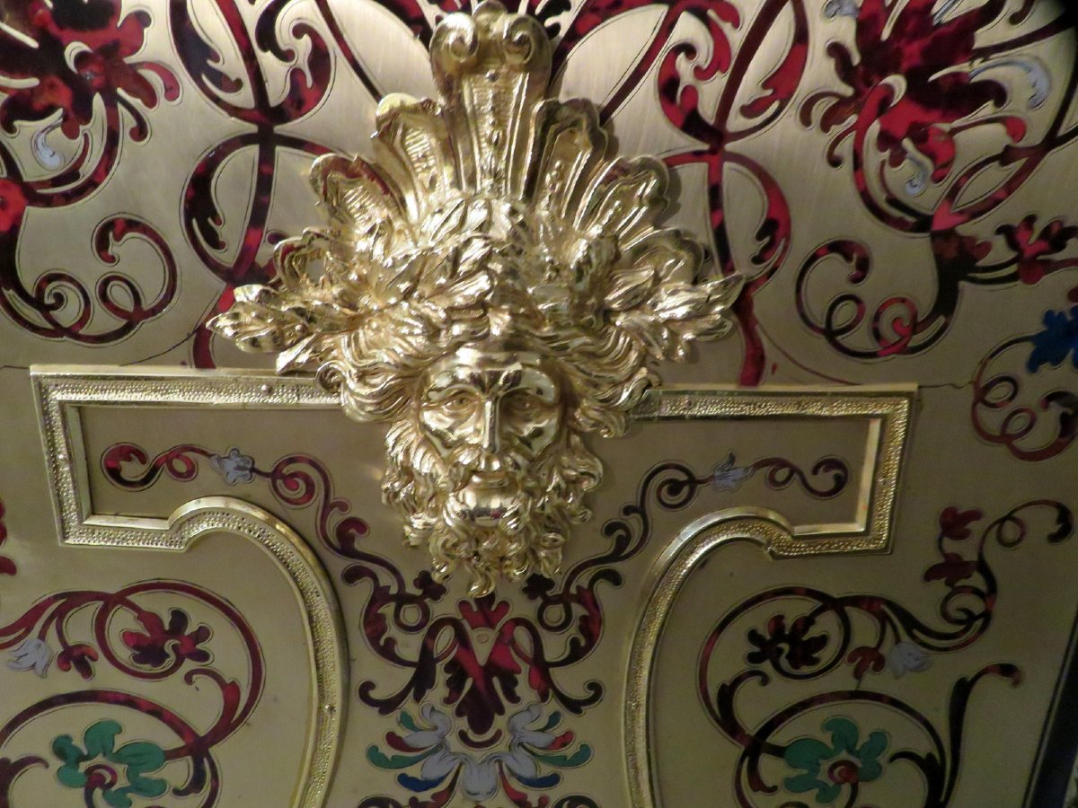 marqué JEANDON haut Meuble d’appui L XIV en marqueterie Boulle époque Napoléon III-photo-4