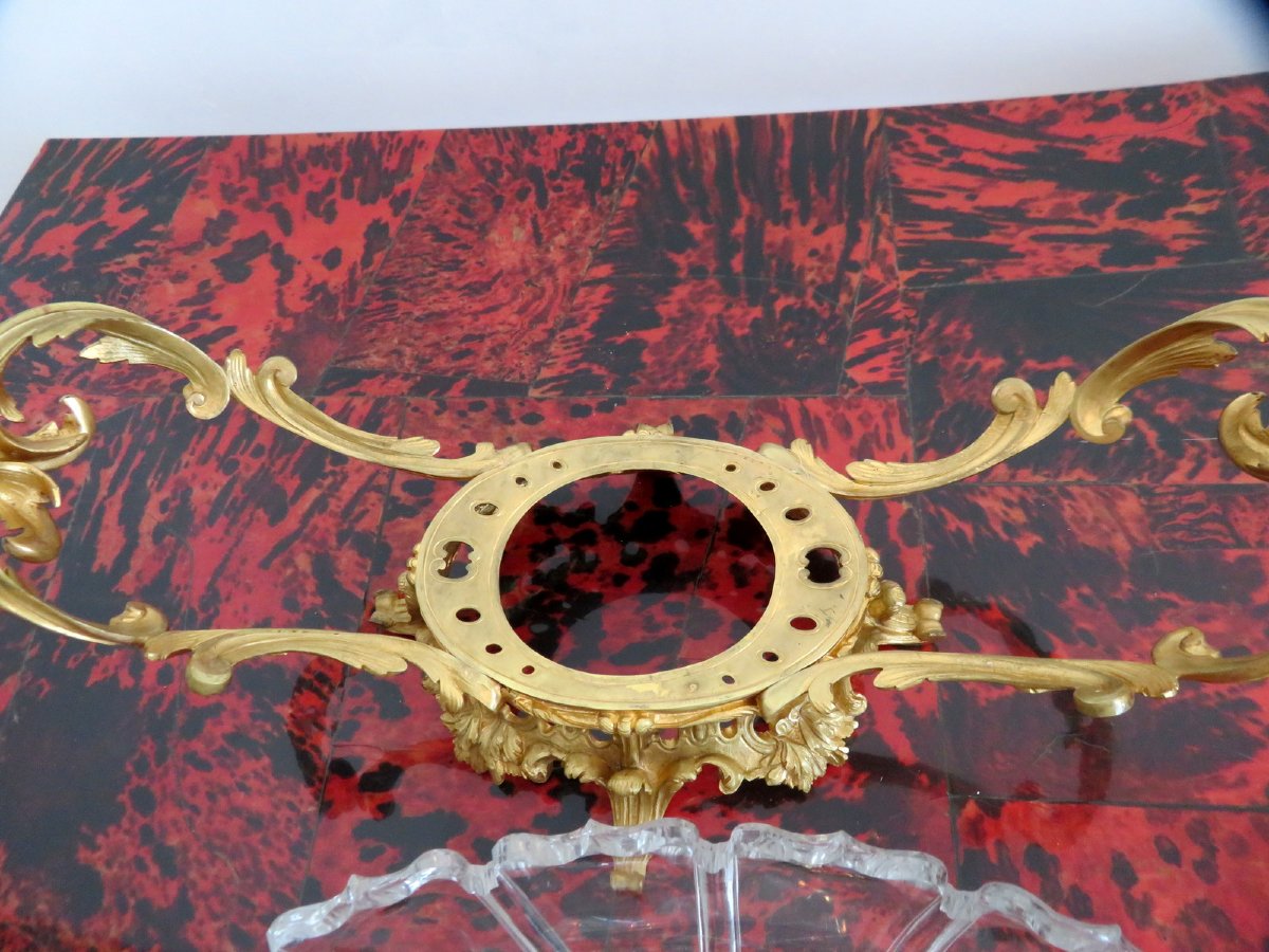 Center Of Table In Gilded Bronze And Decorated Crystal XIXéme-photo-4