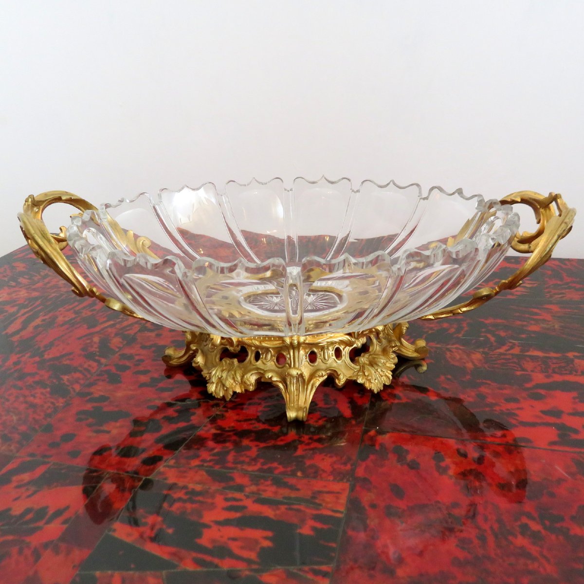 Center Of Table In Gilded Bronze And Decorated Crystal XIXéme-photo-7