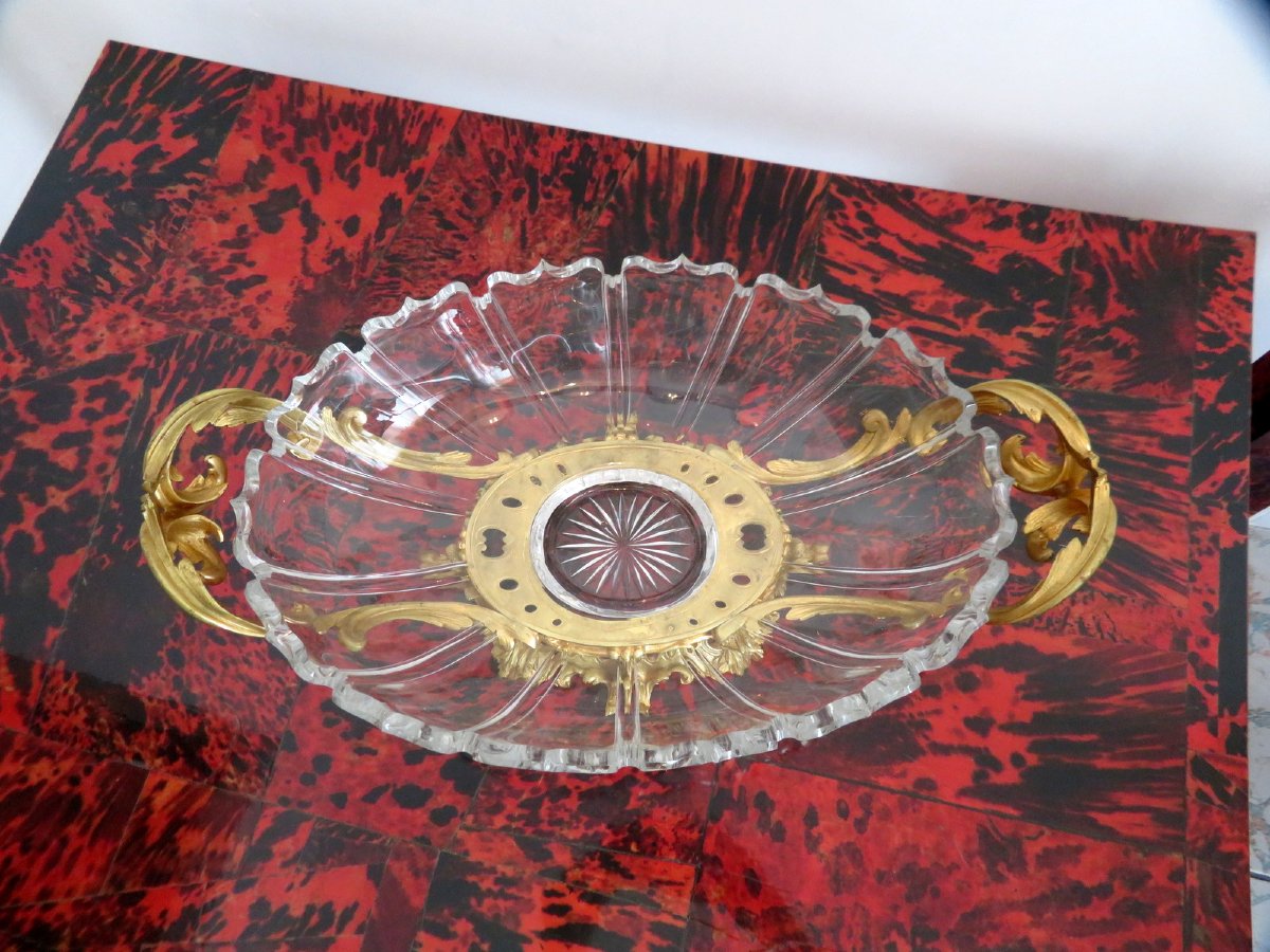 Center Of Table In Gilded Bronze And Decorated Crystal XIXéme-photo-8