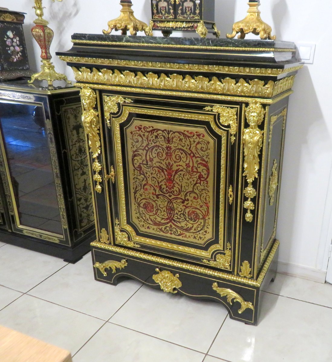 Furniture L XIV In Boulle Marquetry 19th Napoleon III Period
