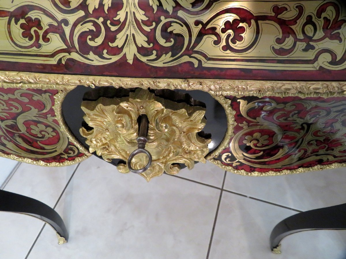 Table Bureau en marqueterie Boulle époque Napoléon III-photo-3
