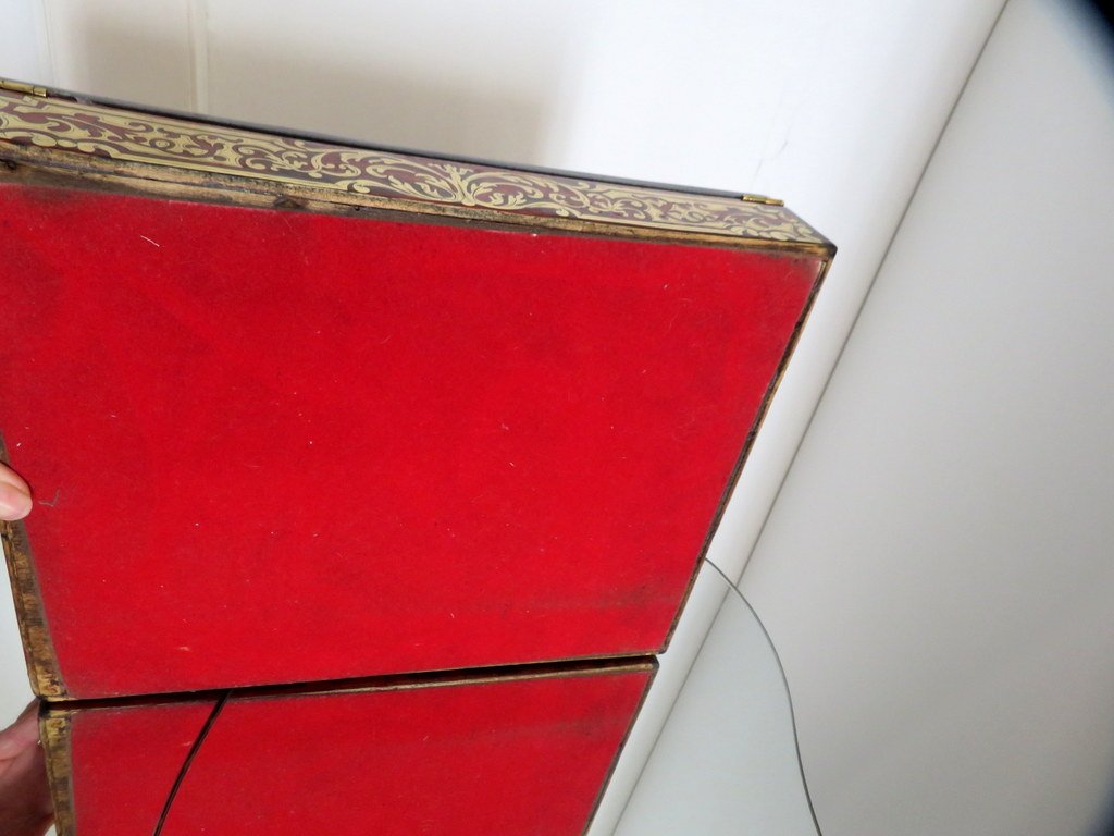 marquée TAHAN Ecritoire en marqueterie Boulle sur toutes ses faces d’époque Napoléon III-photo-8