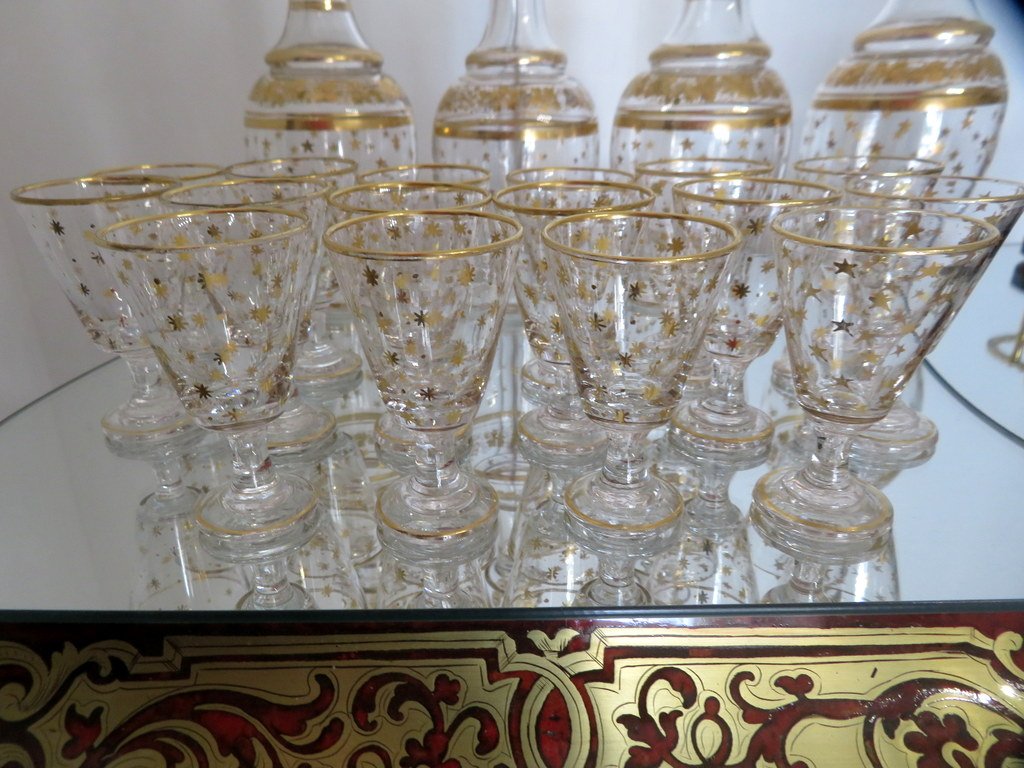 Cave à liqueur Polylobée en marqueterie Boulle d’époque Napoléon III-photo-4