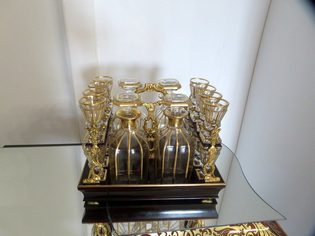  Box Boulle Marquetry Napoleon III Period 19th Tantalus Box Boulle Marquetry Napoleon III Perio-photo-2