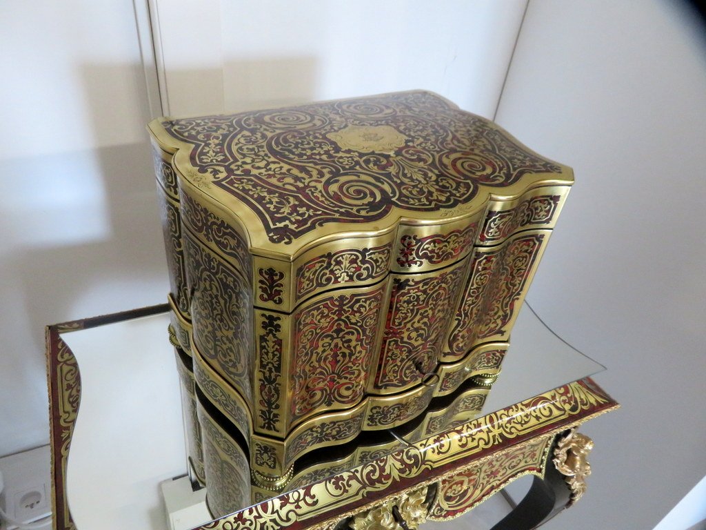  Box Boulle Marquetry Napoleon III Period 19th Tantalus Box Boulle Marquetry Napoleon III Perio-photo-2