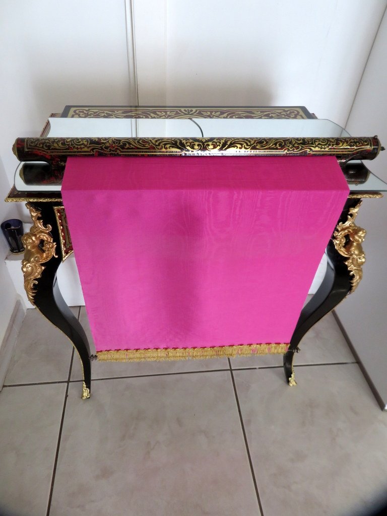 Pare Fumée en marqueterie Boulle époque Napoléon III-photo-3