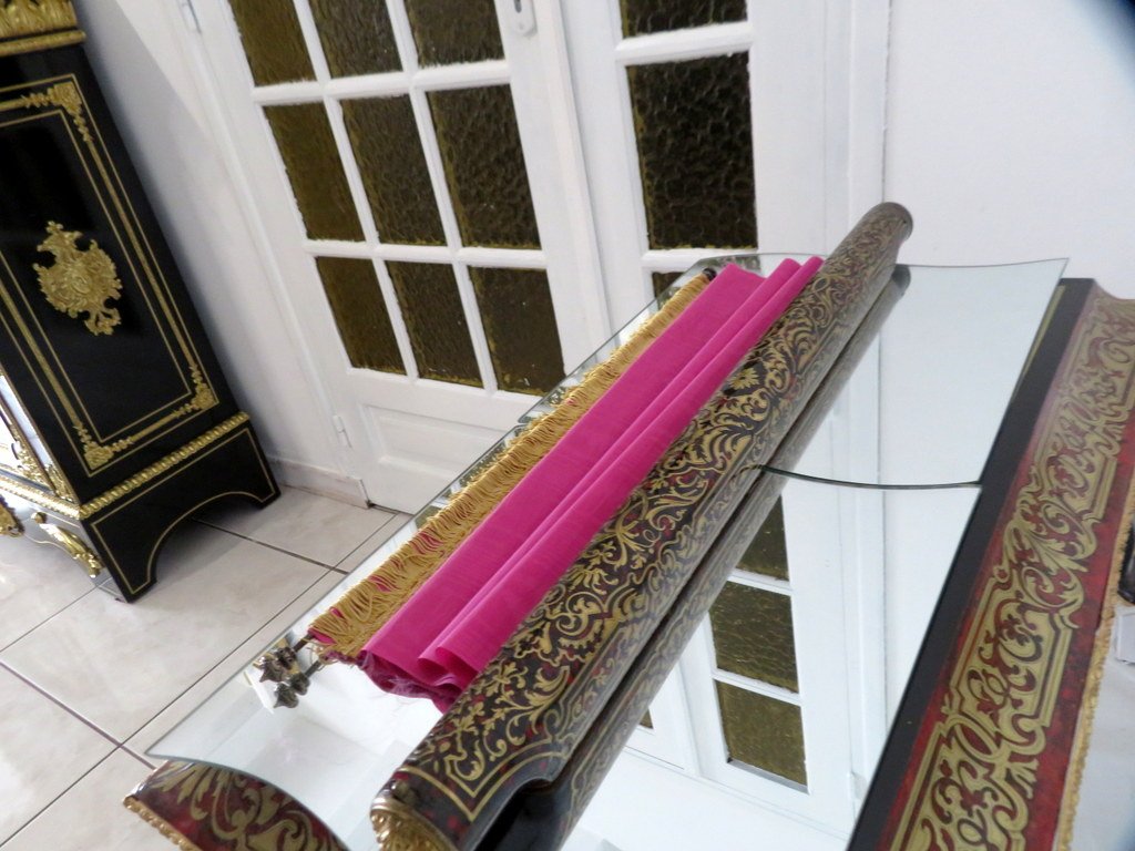 Pare Fumée en marqueterie Boulle époque Napoléon III-photo-5