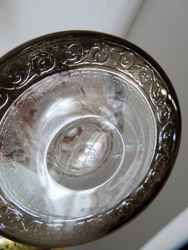 Water Jugs In Crystal Saint – Louis Thistle Platinum Platin Sylver Stamped-photo-6