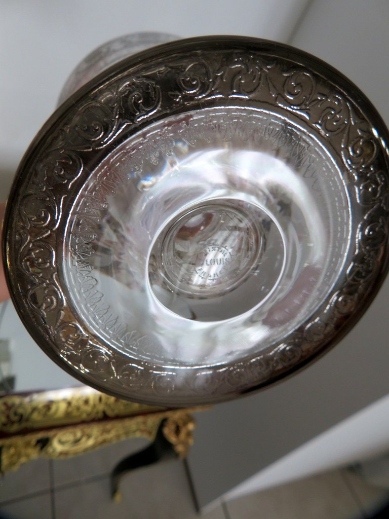  Water Jugs In Crystal Saint – Louis Thistle Platinum Platin Sylver Stamped-photo-7