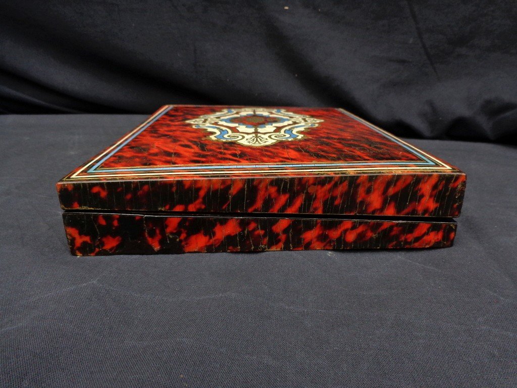 Jewelry Box In Boulle Marquetry Napoleon III Period 19th-photo-1