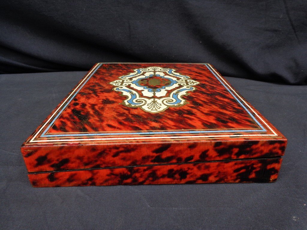 Jewelry Box In Boulle Marquetry Napoleon III Period 19th-photo-2