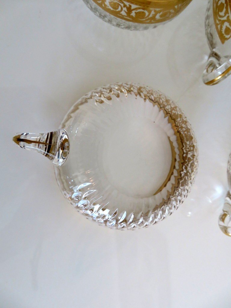 1 Small Crystal Cup From Saint Louis Model Thistle Gold-photo-5