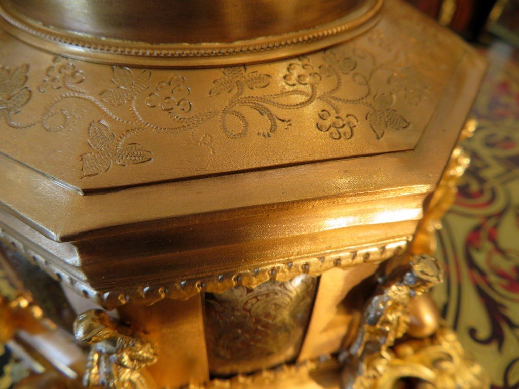 Jewelry Box In Bronze And Brass Boulle Napoleon III Period-photo-2