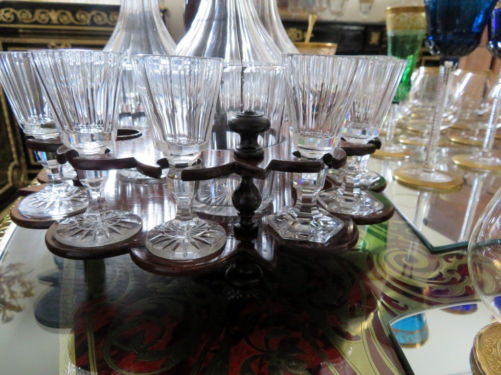 Baccarat Crystal Servant Liquor Cellar, Napoleon III Period-photo-2