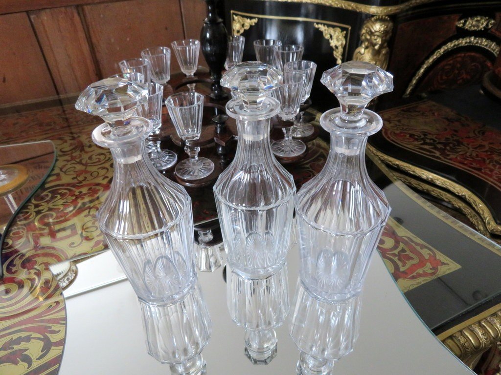 Baccarat Crystal Servant Liquor Cellar, Napoleon III Period-photo-1