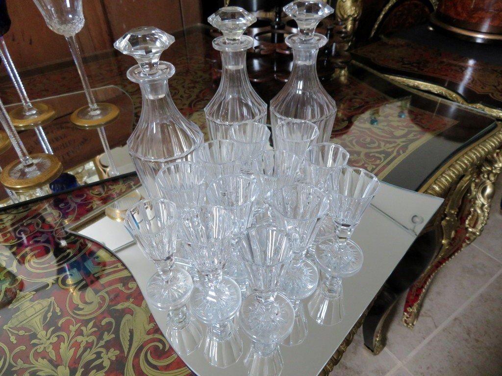 Baccarat Crystal Servant Liquor Cellar, Napoleon III Period-photo-5