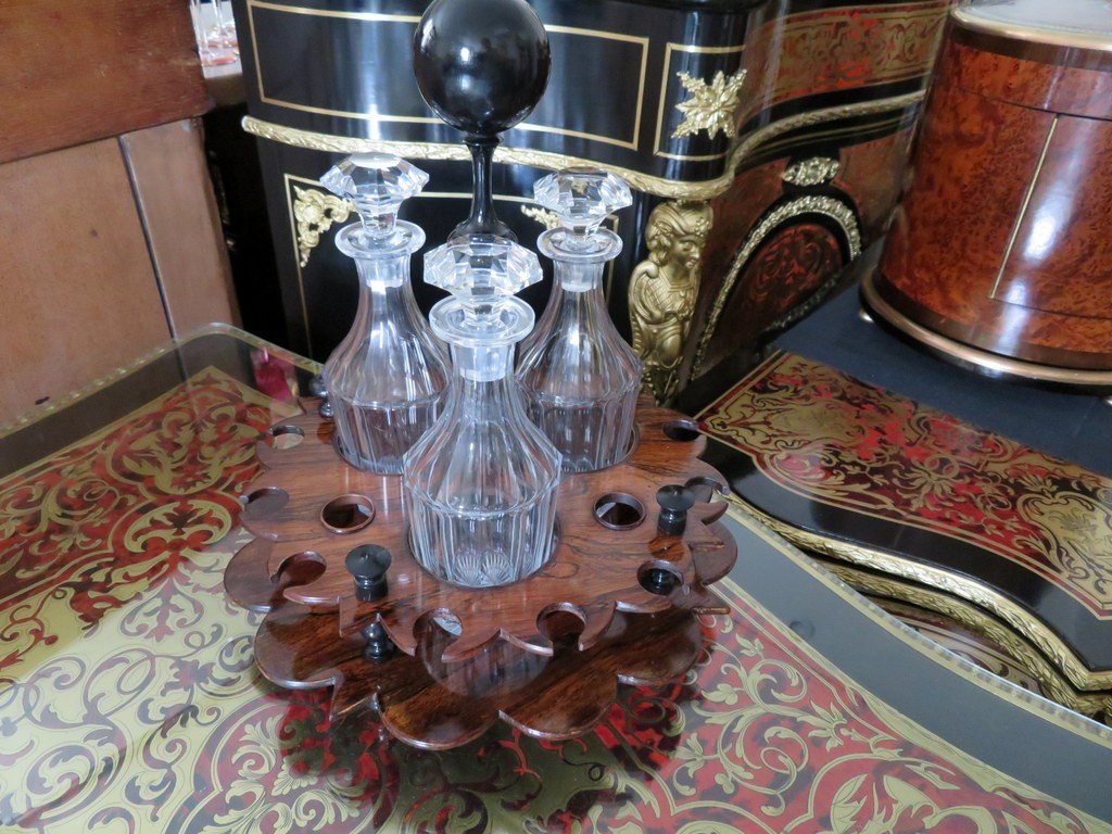 Baccarat Crystal Servant Liquor Cellar, Napoleon III Period-photo-6