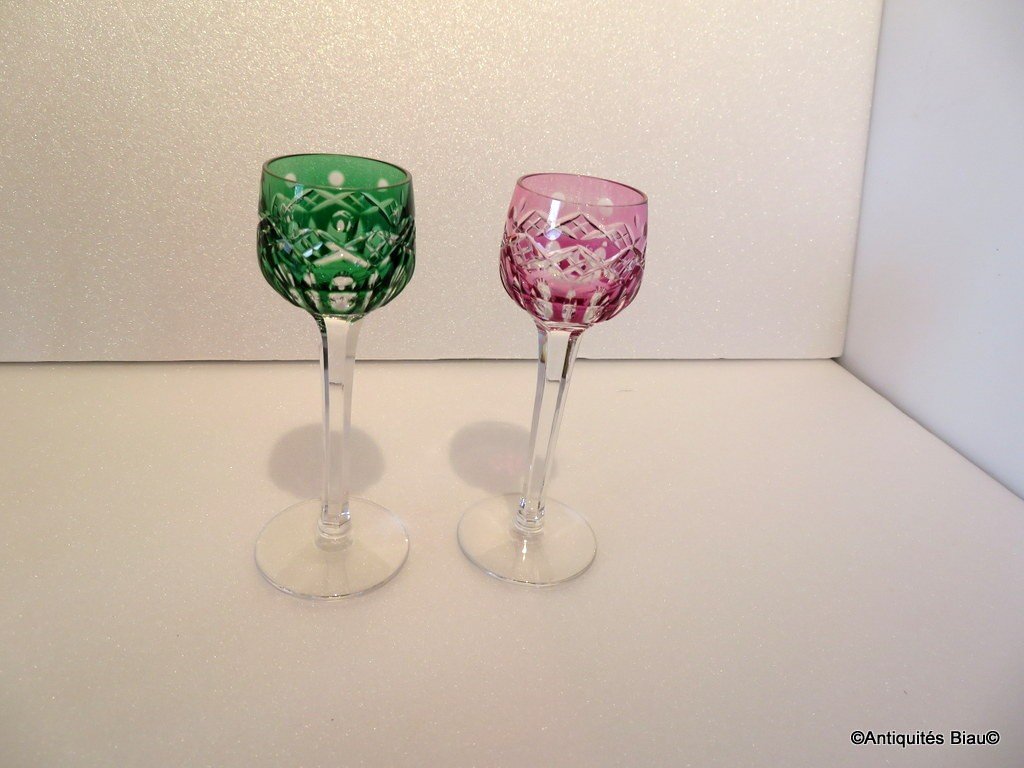 Choice Of Porto  Glass In Saint Louis Cristal De Lorraine Overlay Colored-photo-3