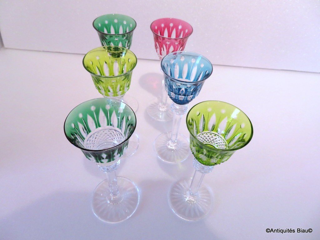 Choice Of Porto  Glass In Saint Louis Cristal De Lorraine Overlay Colored-photo-4