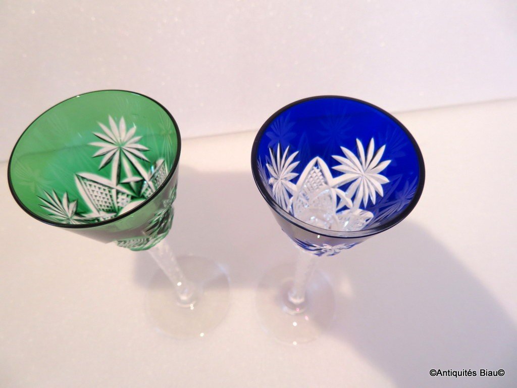 Choice Of Porto  Glass In Saint Louis Cristal De Lorraine Overlay Colored-photo-2
