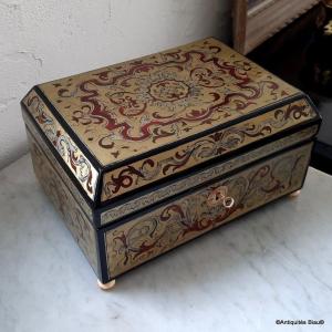 Jewelry Box In Boulle Marquetry On All  Sides, XVIII Th Century