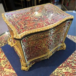 Tantalus Box In Boulle Marquetry Napoleon III Period 19th