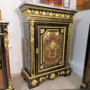 marqué JEANDON haut Meuble d’appui L XIV en marqueterie Boulle époque Napoléon III