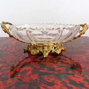 Centre de Table en Bronze doré et cristal taillé XIXéme