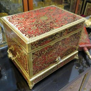 Tantalus Box Boulle Marquetry Napoleon III Period 19th