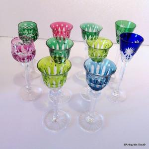 Choice Of Porto  Glass In Saint Louis Cristal De Lorraine Overlay Colored