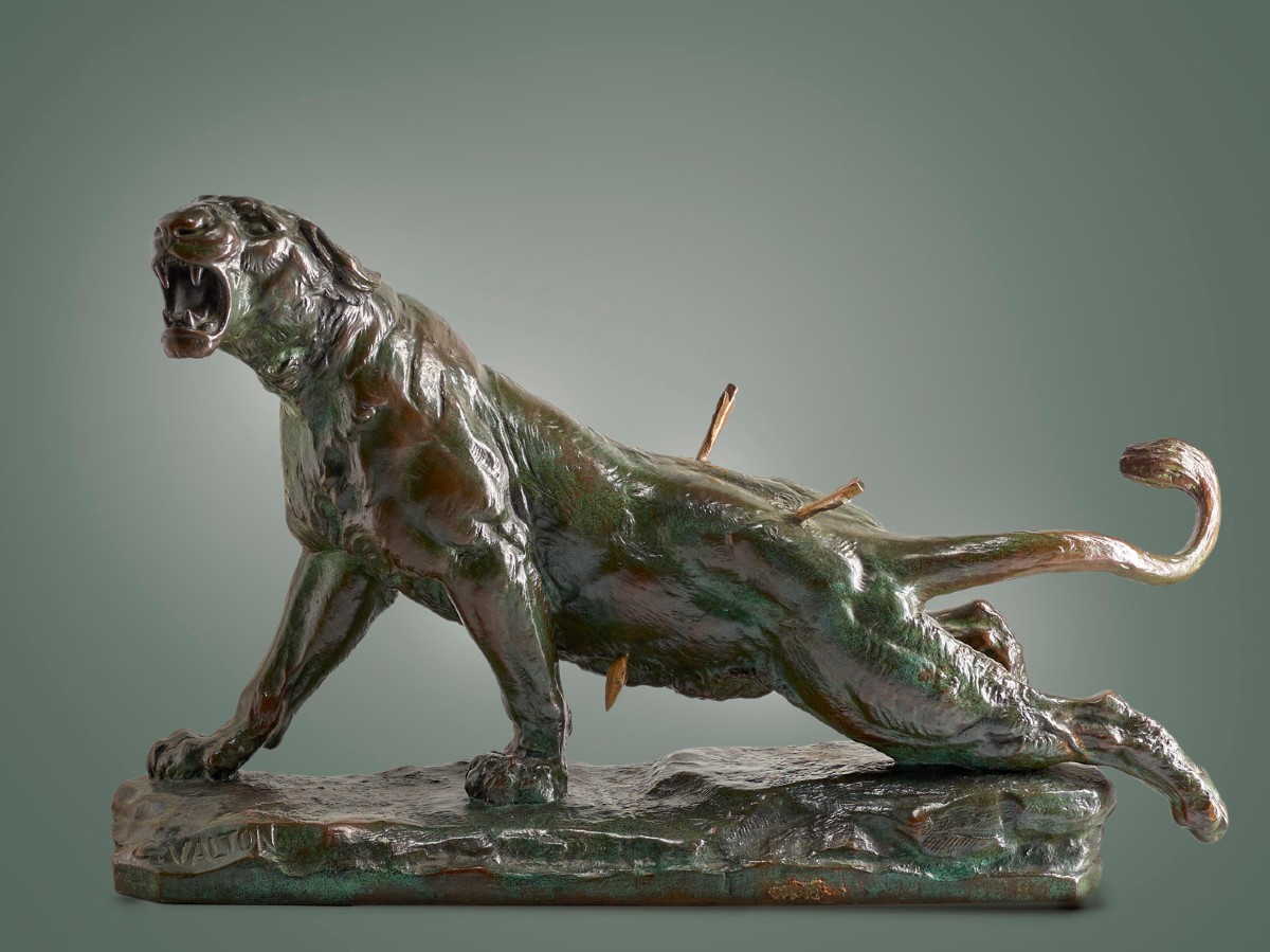 "lioness With Arrows" By Charles Valton (1851-1918) - Siot Cast