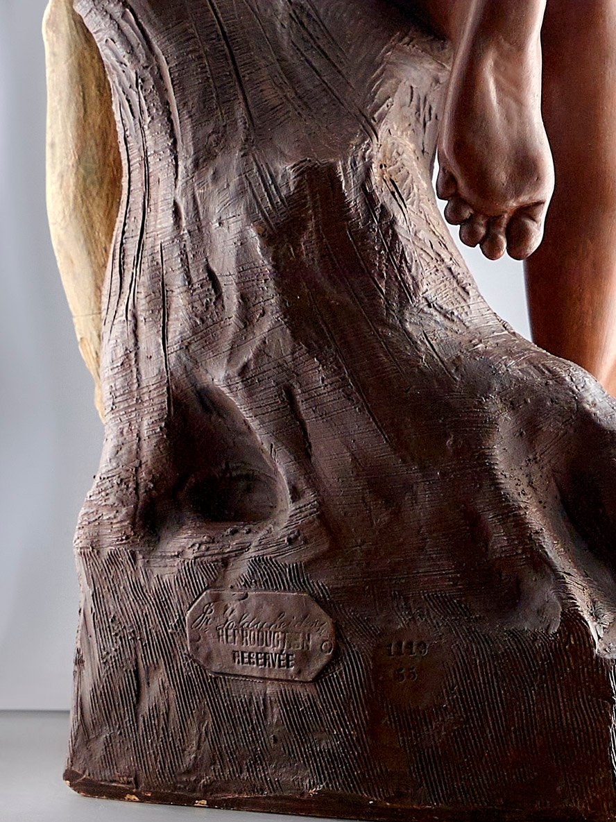 Grande F. GOLDSCHEIDER (1845-1899) - Esclave au turban - fin 19e-photo-3