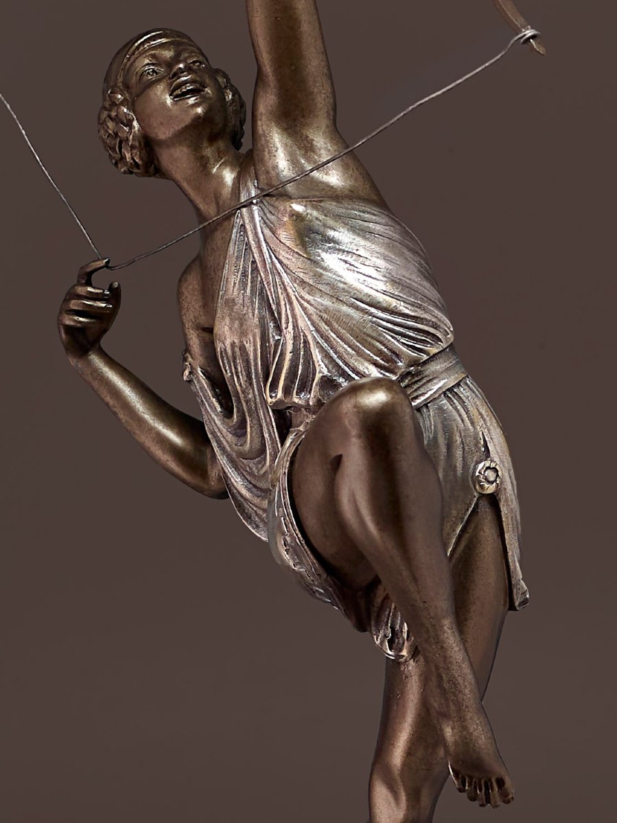  Pierre Le Faguays - Diane Chasseresse - Bronze Art Déco / SUSSE-photo-2