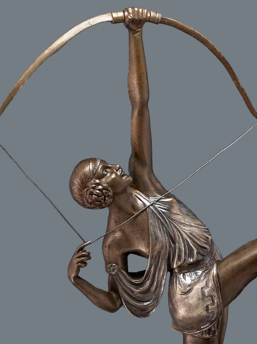  Pierre Le Faguays - Diane Chasseresse - Bronze Art Déco / SUSSE-photo-2