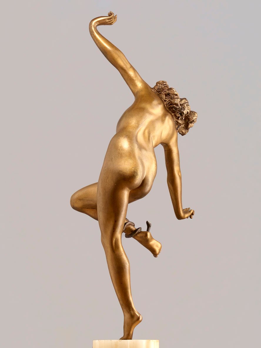 Claire Colinet (1880-1950) ''Cleopatre''. Bronze signé 1920 - Arts Déco-photo-3