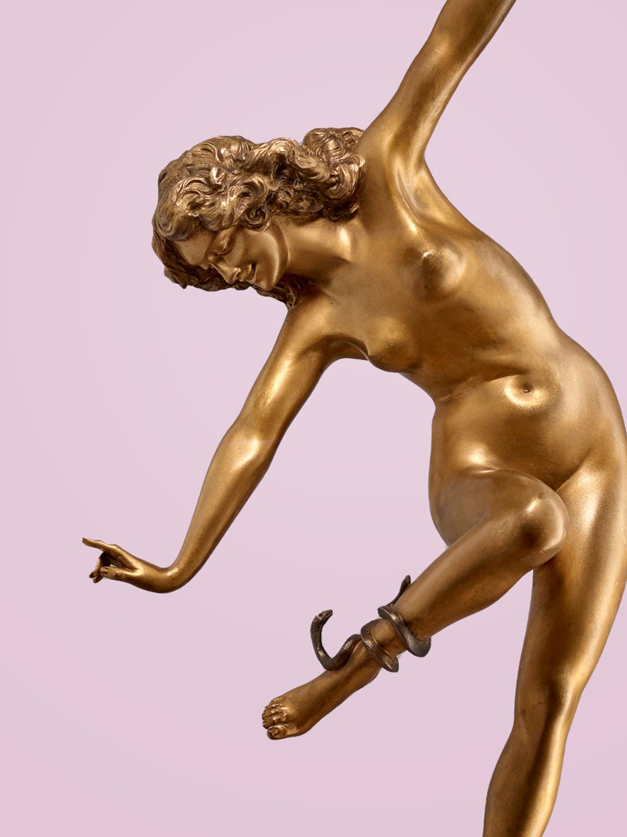 Claire Colinet (1880-1950) ''Cleopatre''. Bronze signé 1920 - Arts Déco