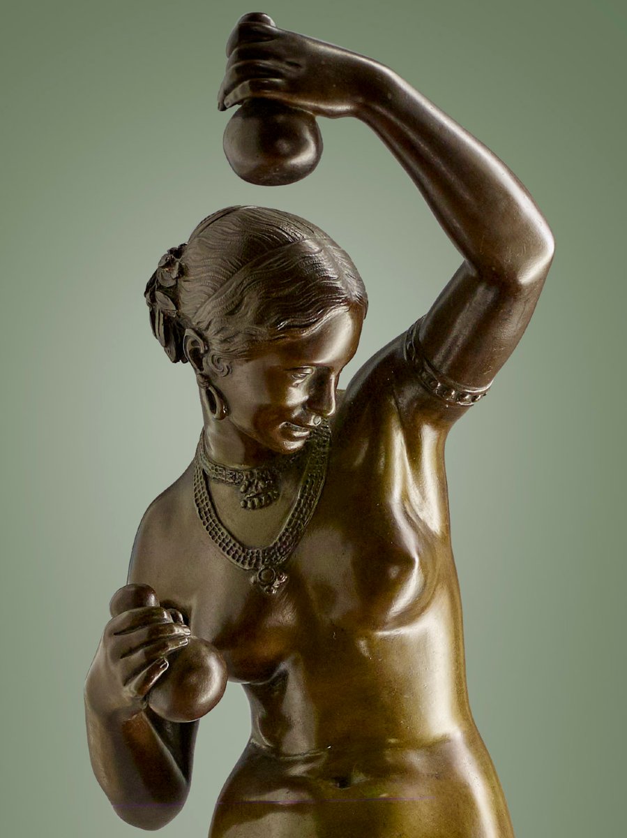 James Pradier (1790 - 1852) - Antique Bronze - Oriental Dancer With Gourds-photo-4