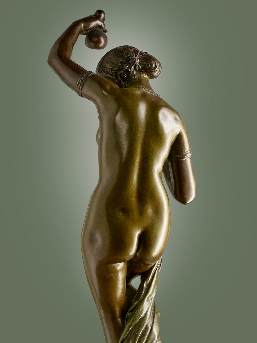 James Pradier (1790 - 1852) - Antique Bronze - Oriental Dancer With Gourds-photo-2