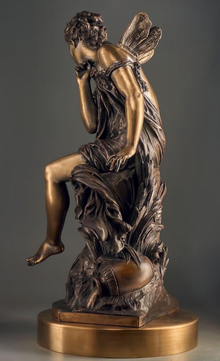 Mathurin Moreau • 19th Century Antique Bronze "ondine"-photo-1