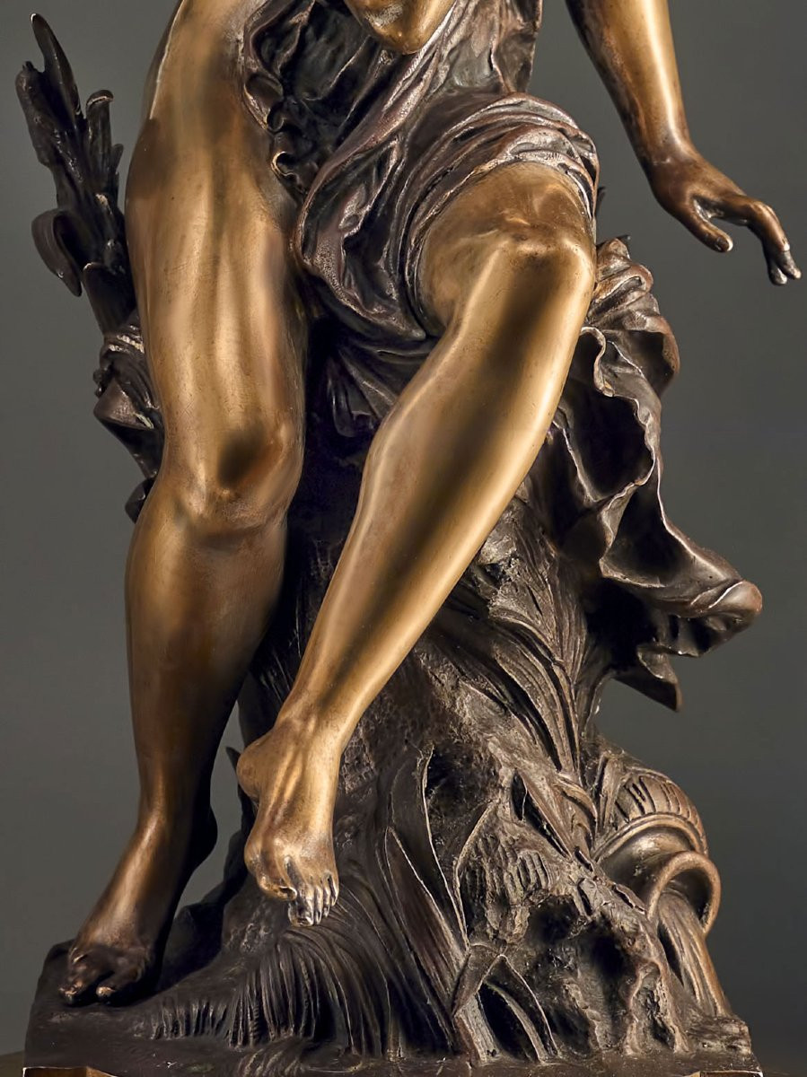 Mathurin Moreau • 19th Century Antique Bronze "ondine"-photo-4