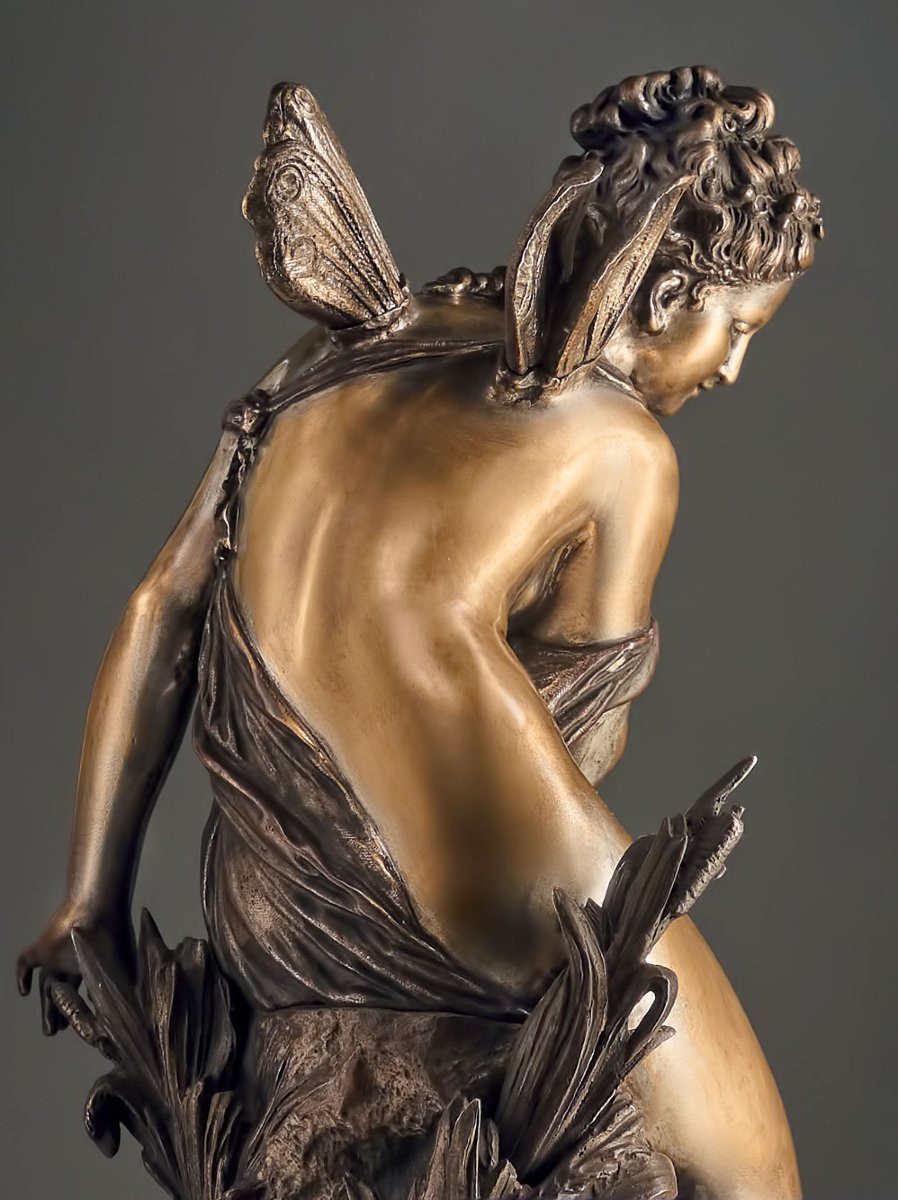 Mathurin Moreau • 19th Century Antique Bronze "ondine"-photo-5