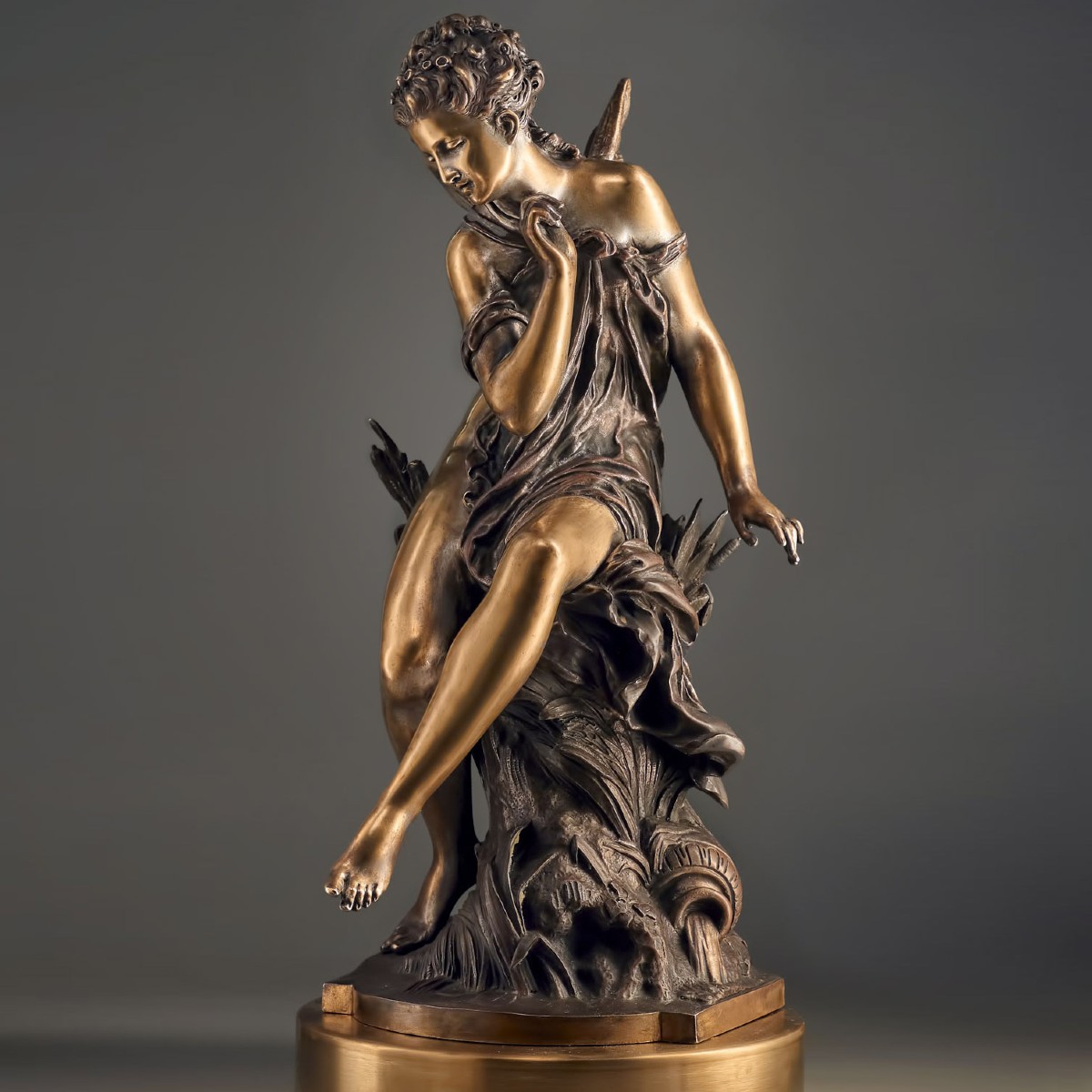 Mathurin Moreau • 19th Century Antique Bronze "ondine"