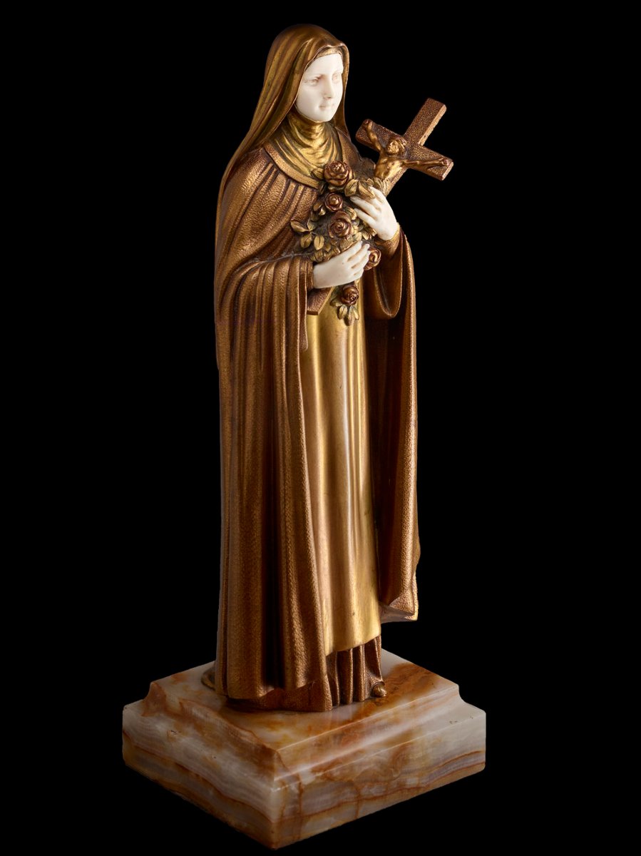 Demeter H. Chiparus (étling) – Sculpture 32.5 Cm – Saint Teresa-photo-3
