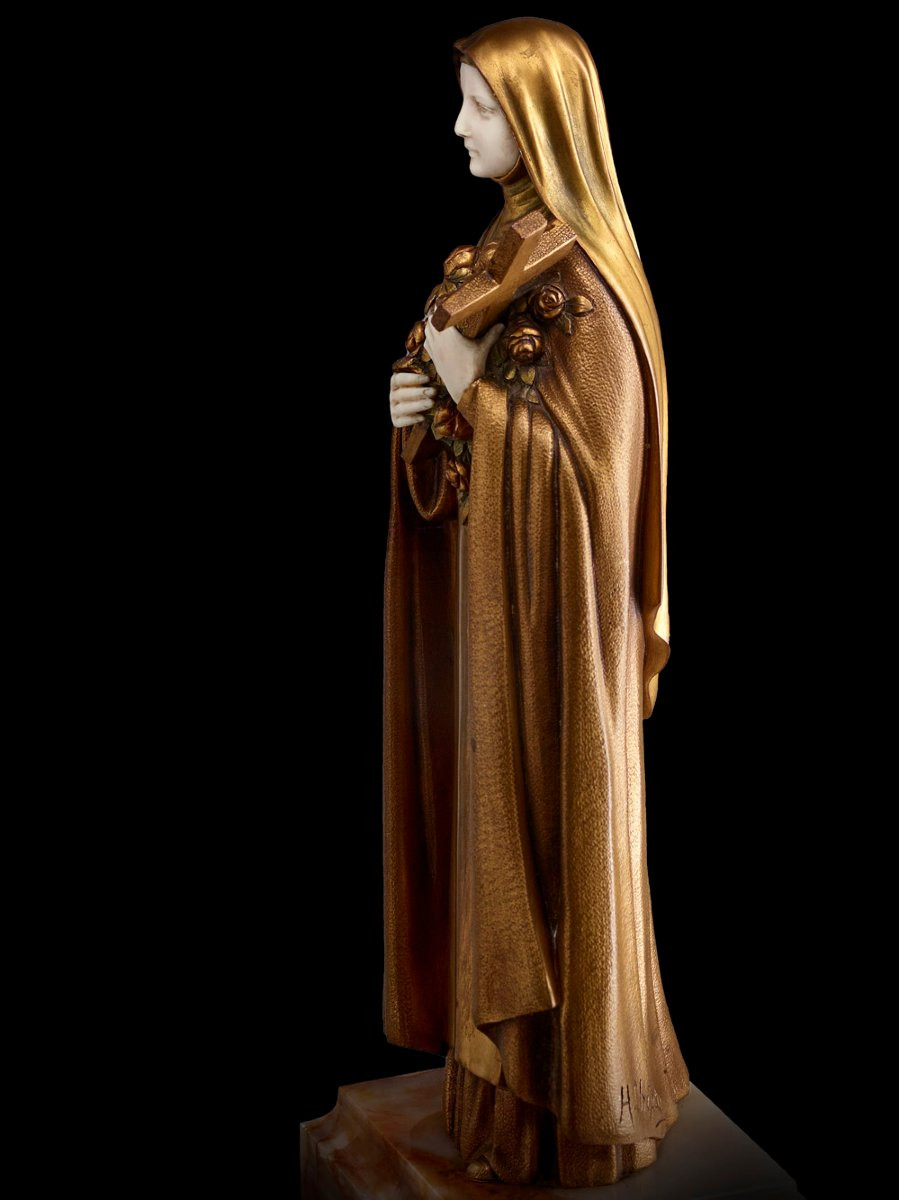 Demeter H. Chiparus (étling) – Sculpture 32.5 Cm – Saint Teresa-photo-1