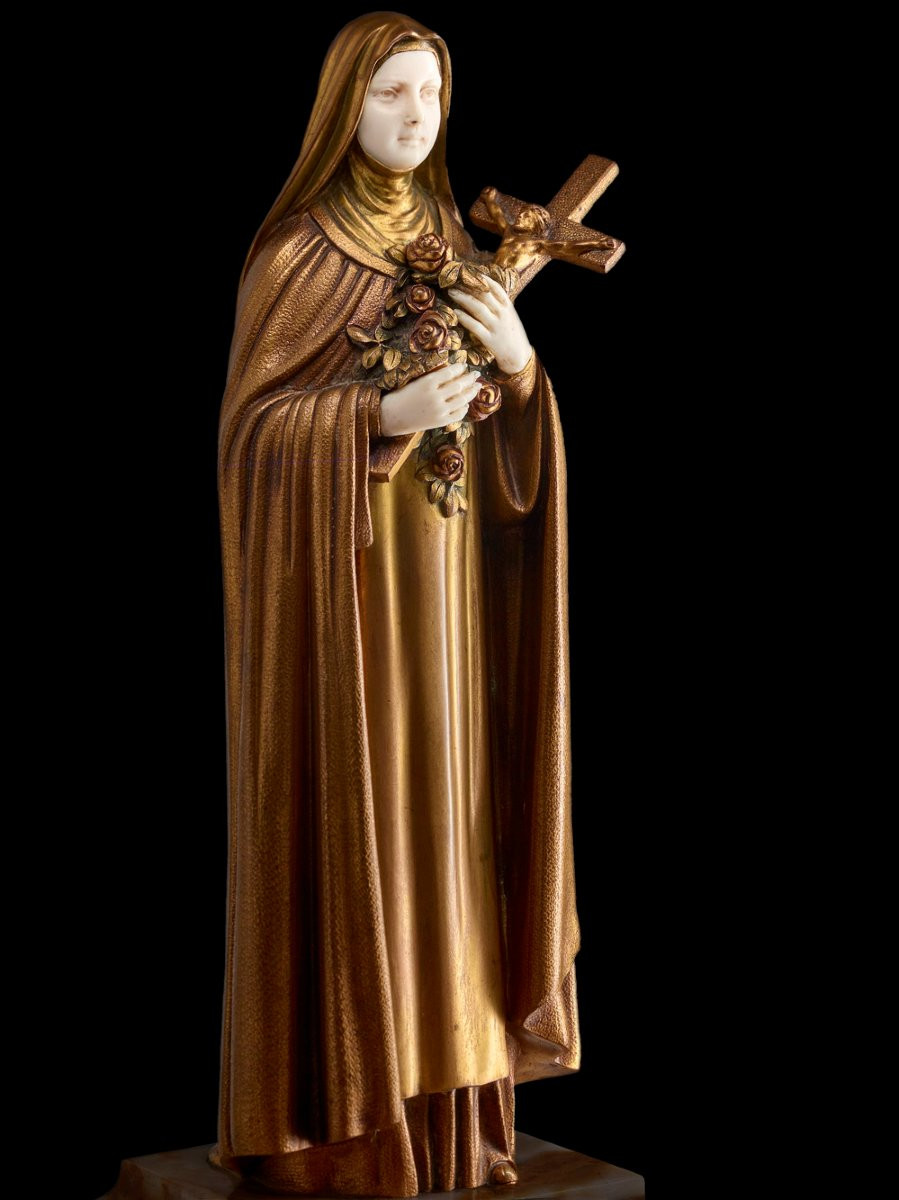 Demeter H. Chiparus (étling) – Sculpture 32.5 Cm – Saint Teresa-photo-4