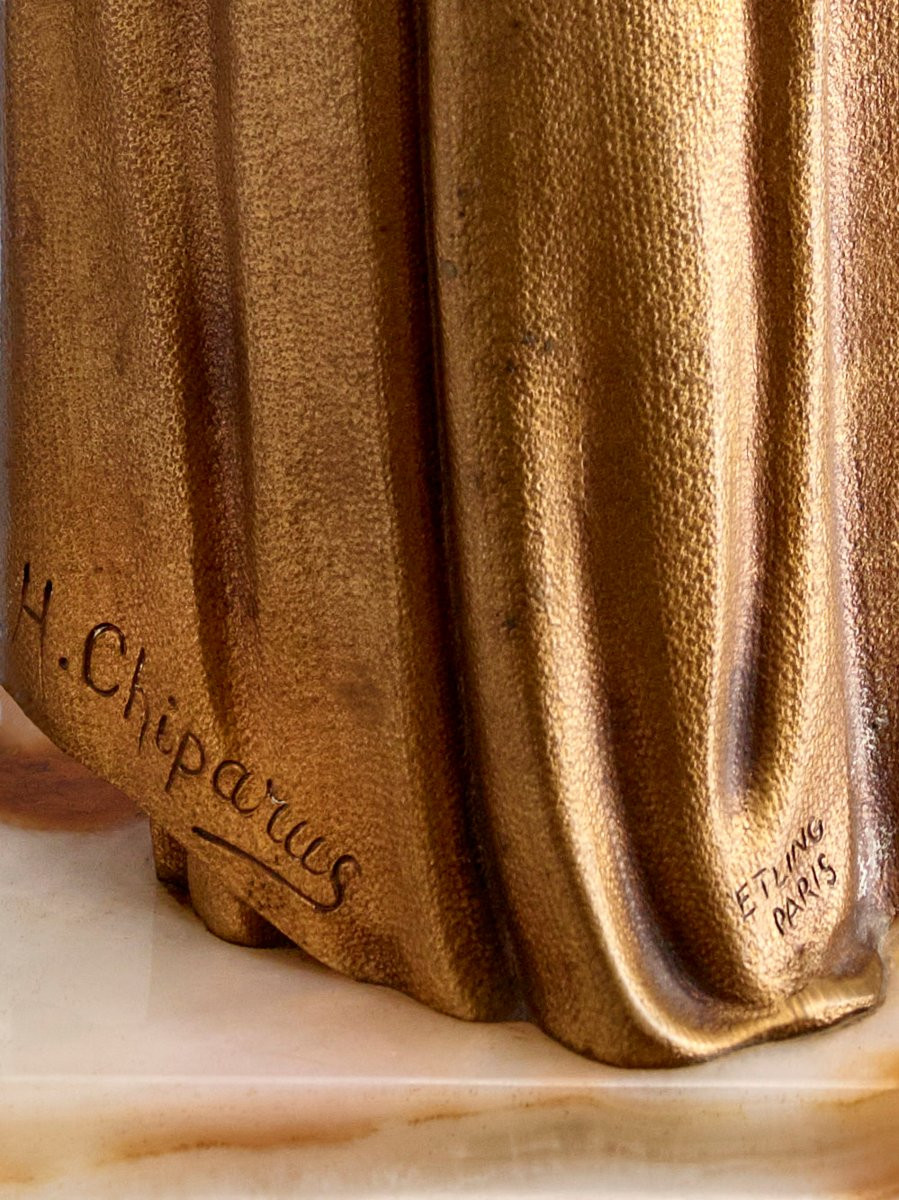 Demeter H. Chiparus (étling) – Sculpture 32.5 Cm – Saint Teresa-photo-5