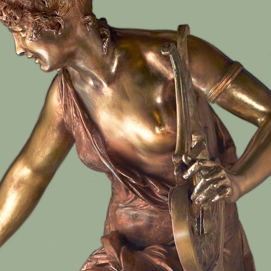 Carrier-Belleuse : HARMONIE Grand Bronze ancien 19e-photo-2