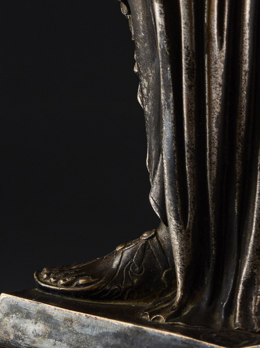 CLESINGER,  fonte ancienne d'édition, en bronze argenté, ''Danseuse orientale''-photo-3